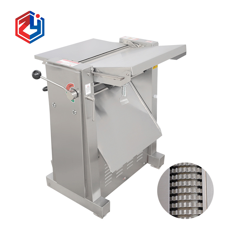 豬肉去皮機怎樣調(diào)厚?。吭趺凑莆占记?，精確控制去皮厚度？